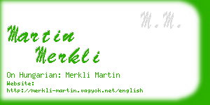 martin merkli business card